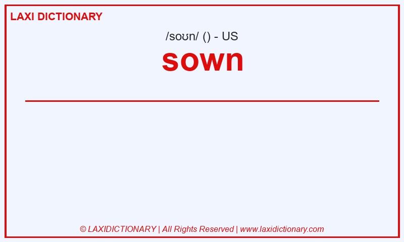 Definition sown in American English