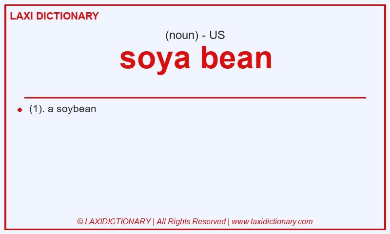 Definition soya bean in American English