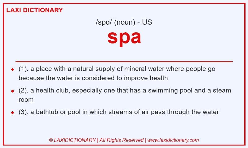 Definition spa in American English