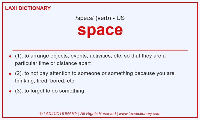 Definition space in American English