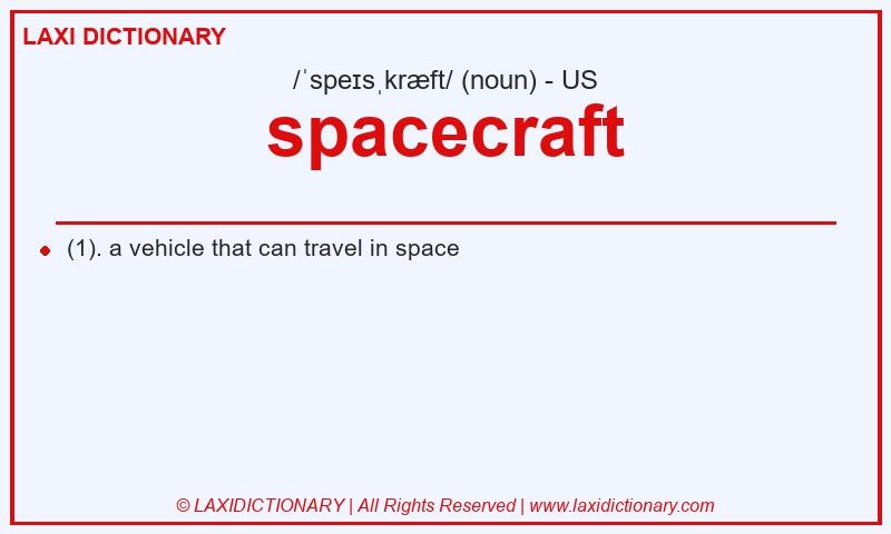 Definition spacecraft in American English