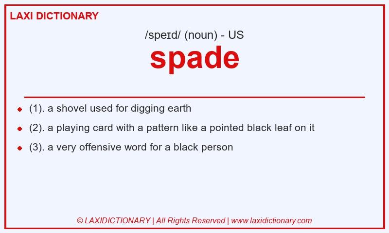 Definition spade in American English