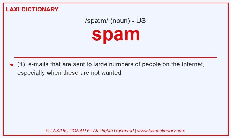 Definition spam in American English