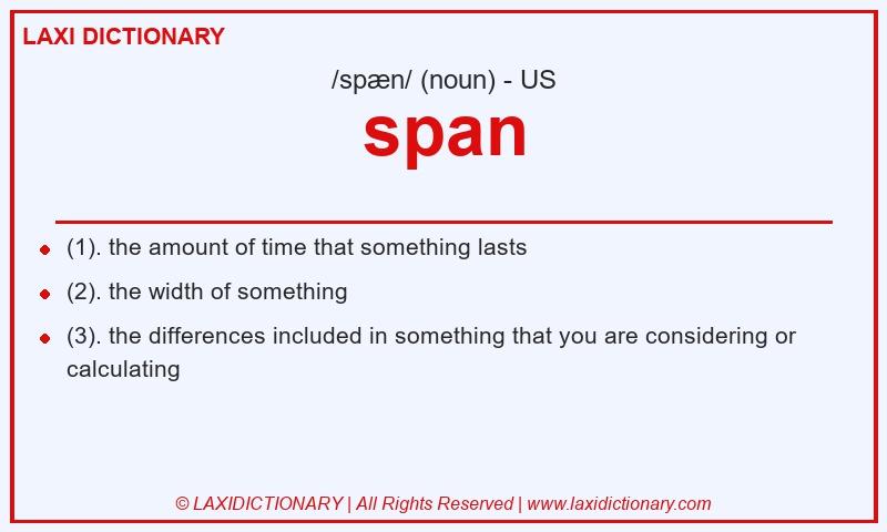 Definition span in American English