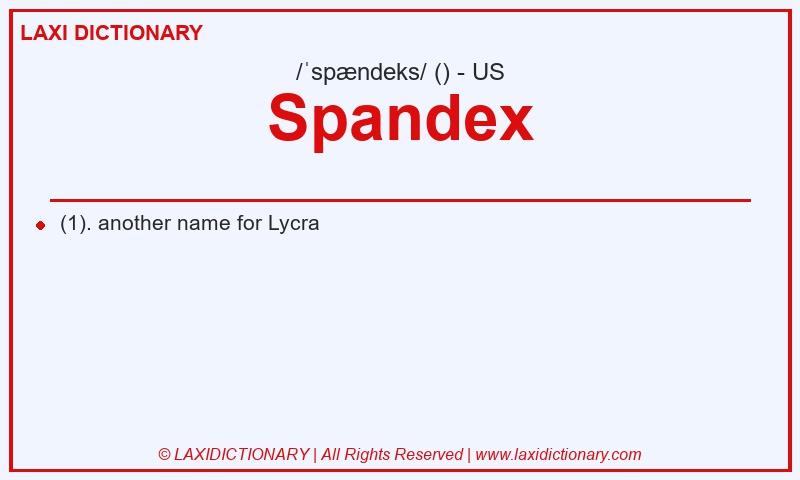 Definition Spandex in American English