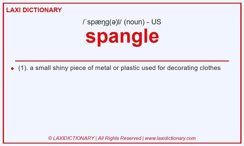 Definition spangle in American English