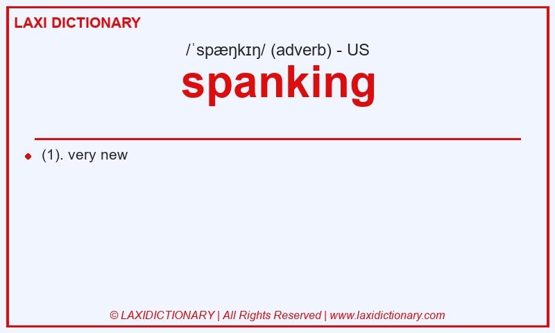 Definition spanking in American English