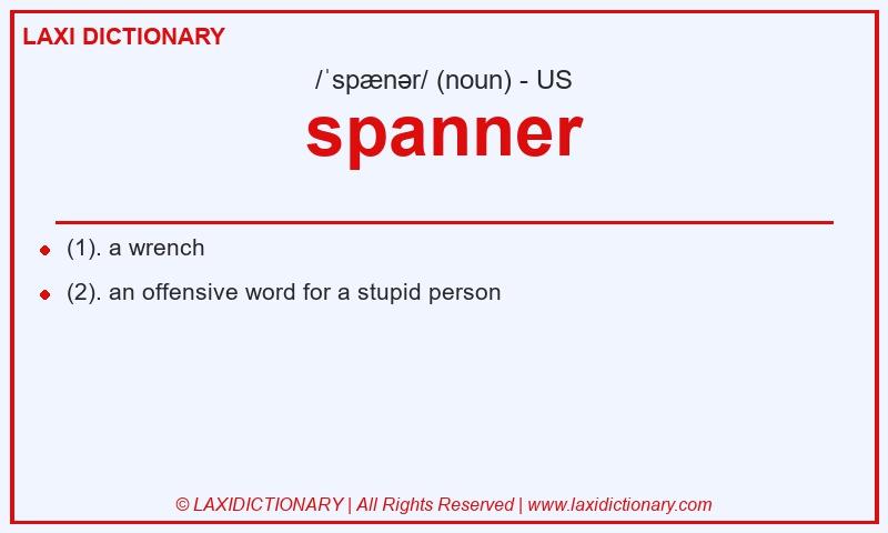 Definition spanner in American English