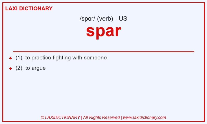 Definition spar in American English