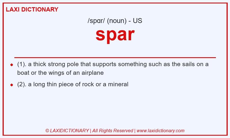 Definition spar in American English