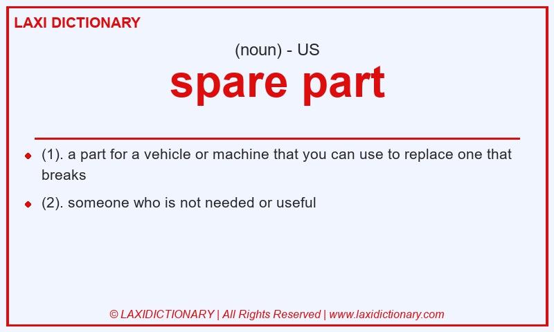 Definition spare part in American English