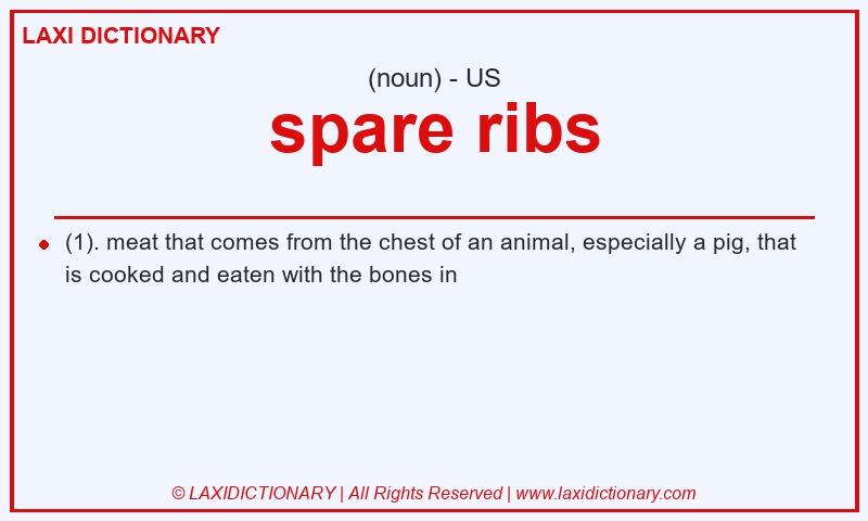 Definition spare ribs in American English