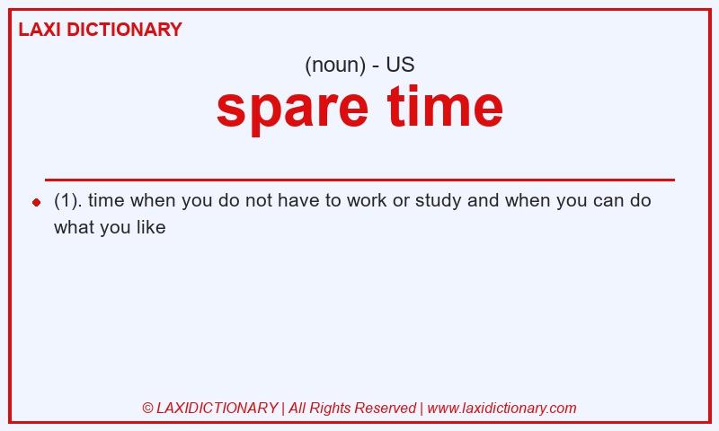 Definition spare time in American English