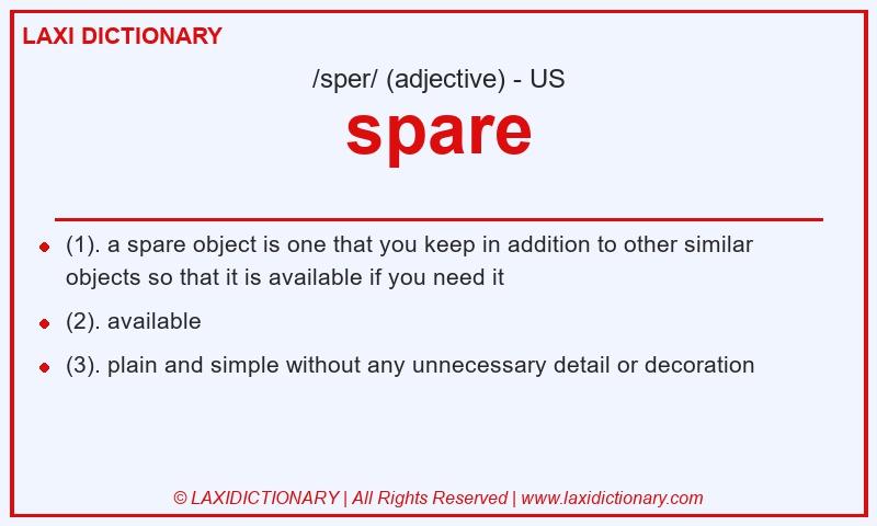 Definition spare in American English