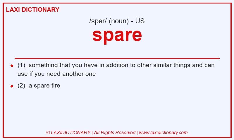Definition spare in American English