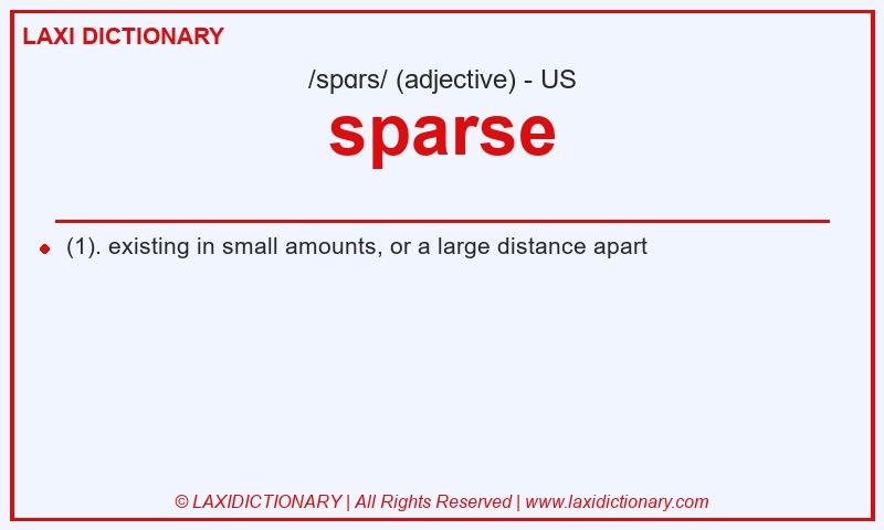 Definition sparse in American English