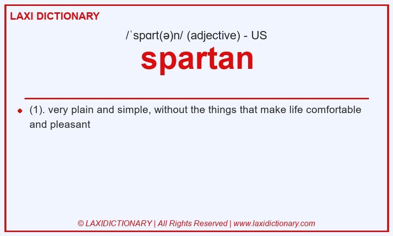 Definition spartan in American English