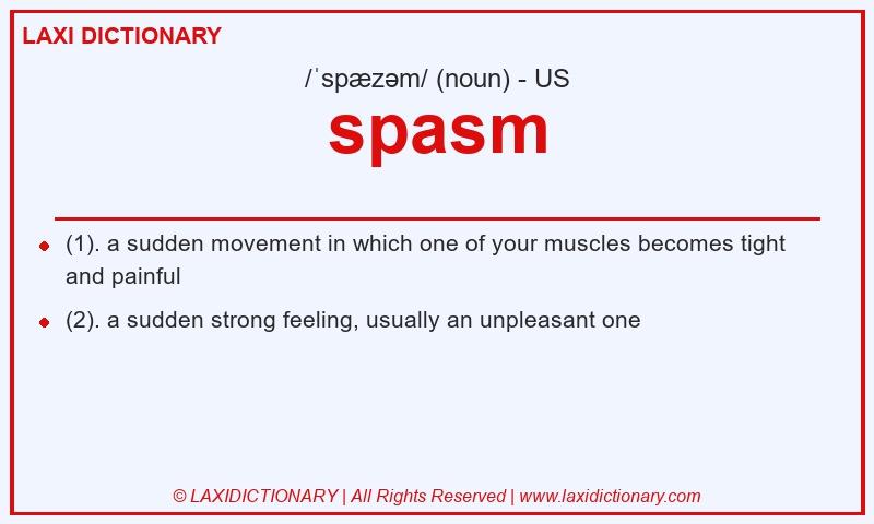Definition spasm in American English