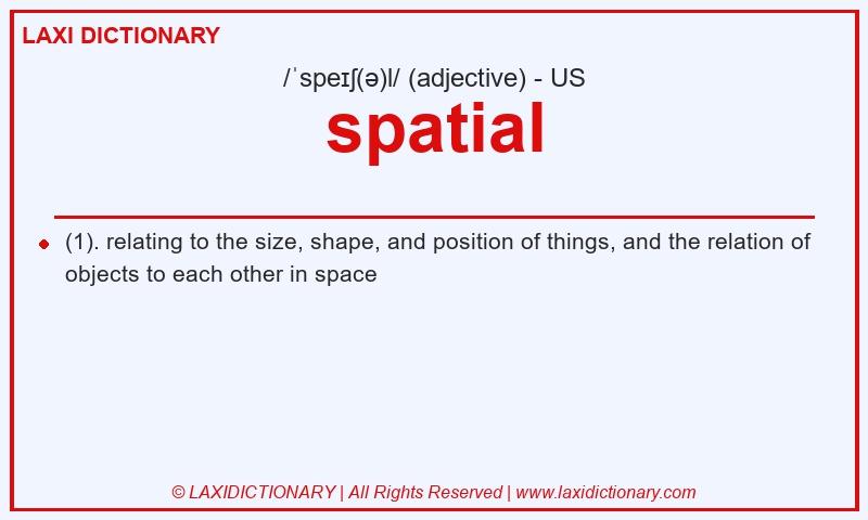 Definition spatial in American English