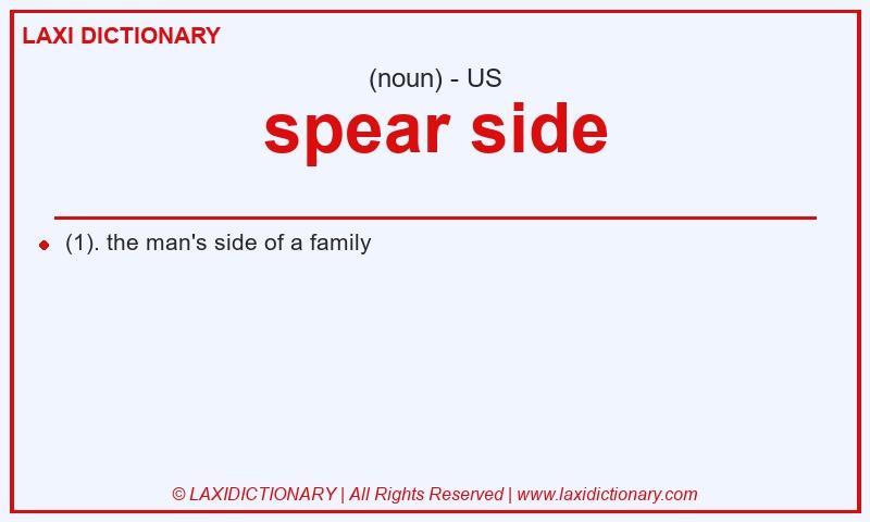 Definition spear side in American English