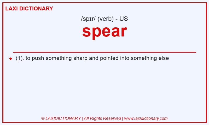 Definition spear in American English