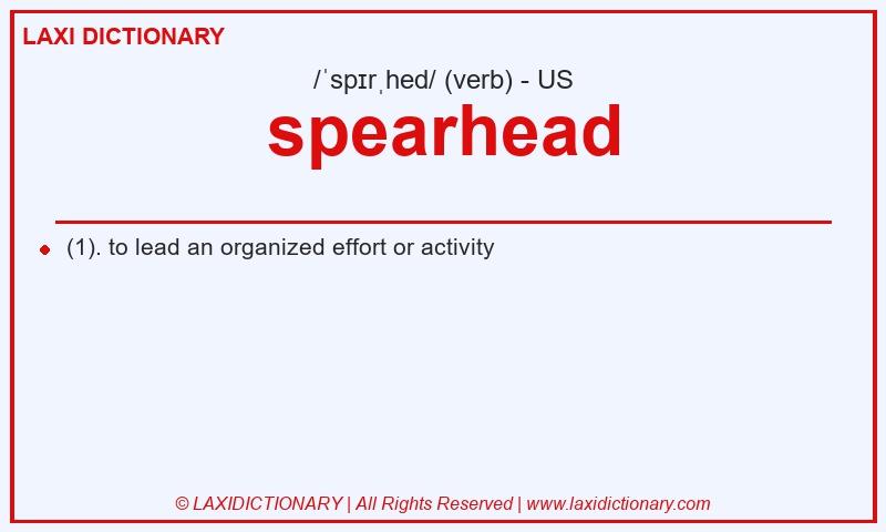 Definition spearhead in American English