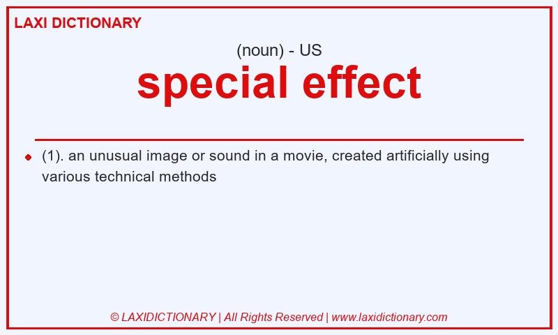 Definition special effect in American English
