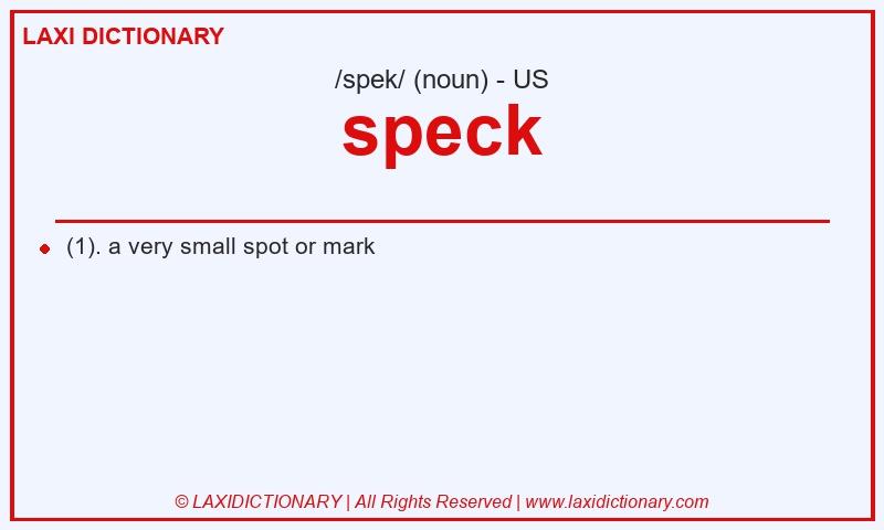 Definition speck in American English