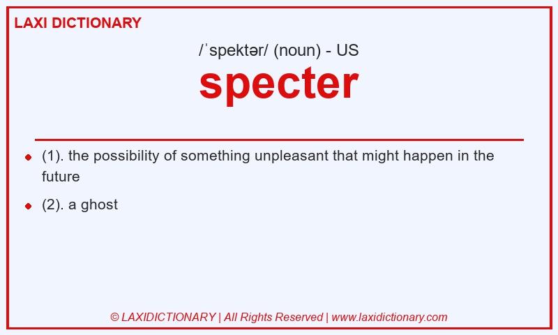 Definition specter in American English