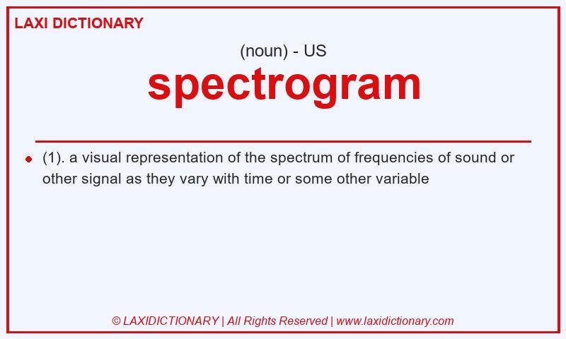 Definition spectrogram in American English