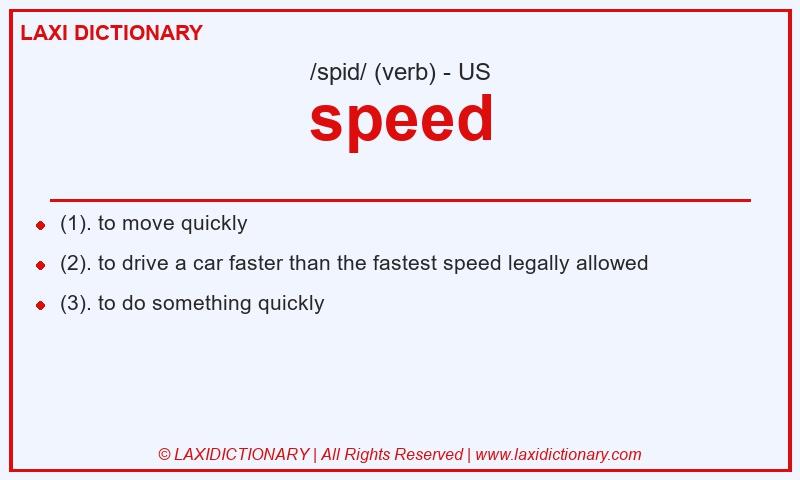 Definition speed in American English