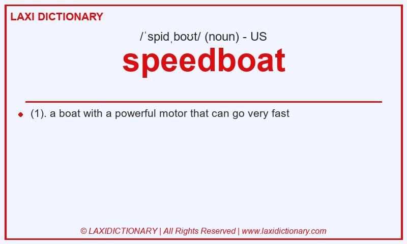 Definition speedboat in American English