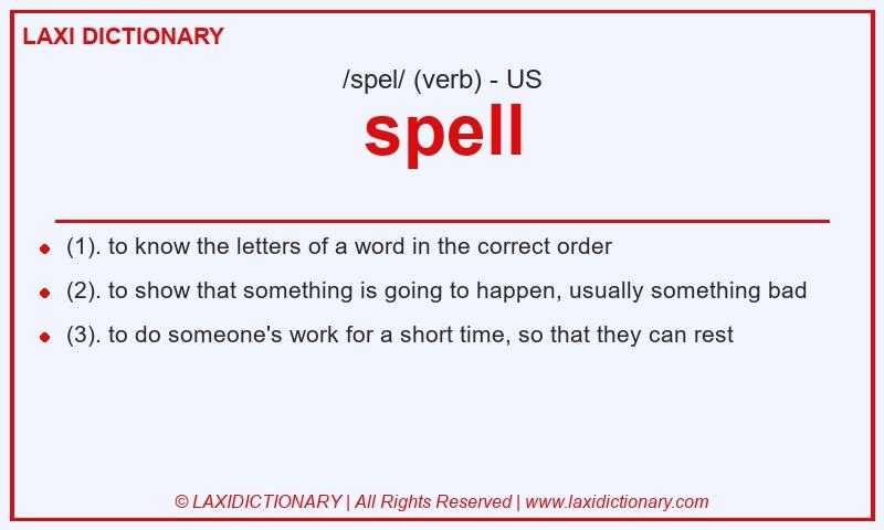 Definition spell in American English