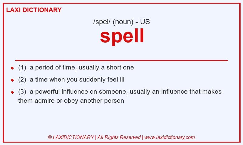 Definition spell in American English