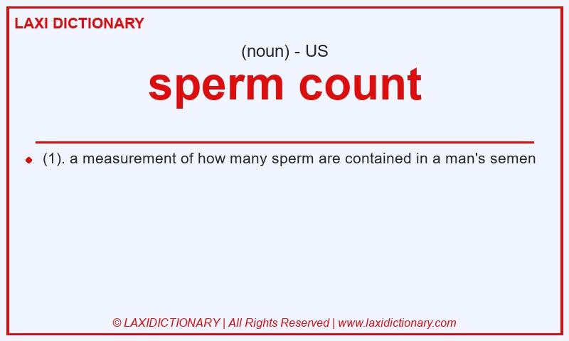 Definition sperm count in American English