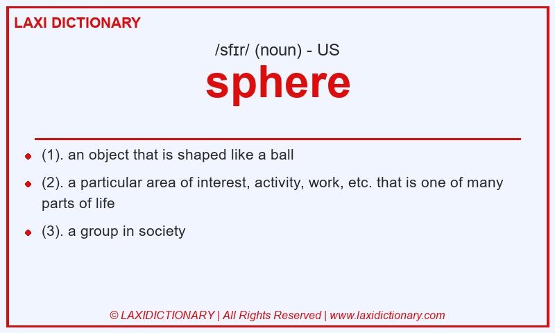 Definition sphere in American English