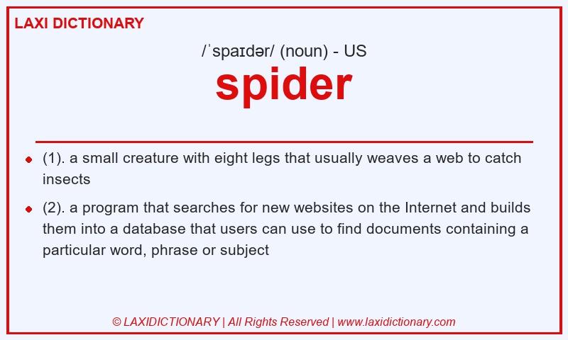 Definition spider in American English