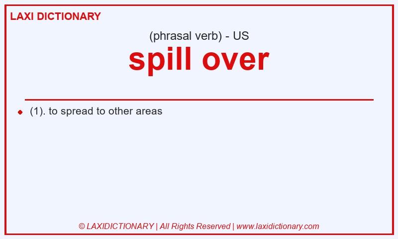 Definition spill over in American English