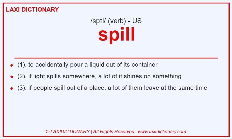Definition spill in American English