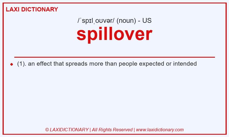 Definition spillover in American English