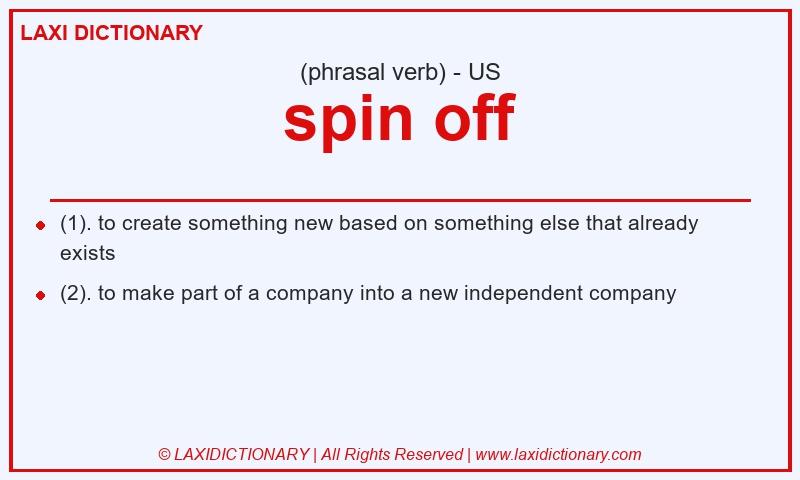 Definition spin off in American English