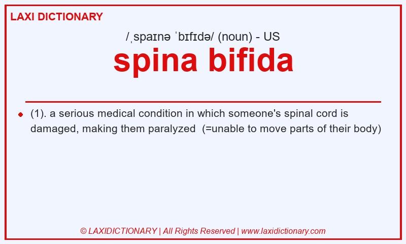 Definition spina bifida in American English