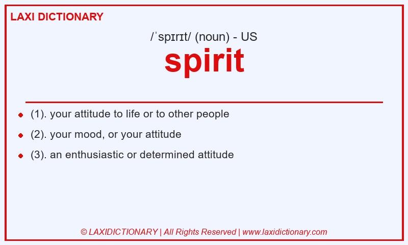 Definition spirit in American English