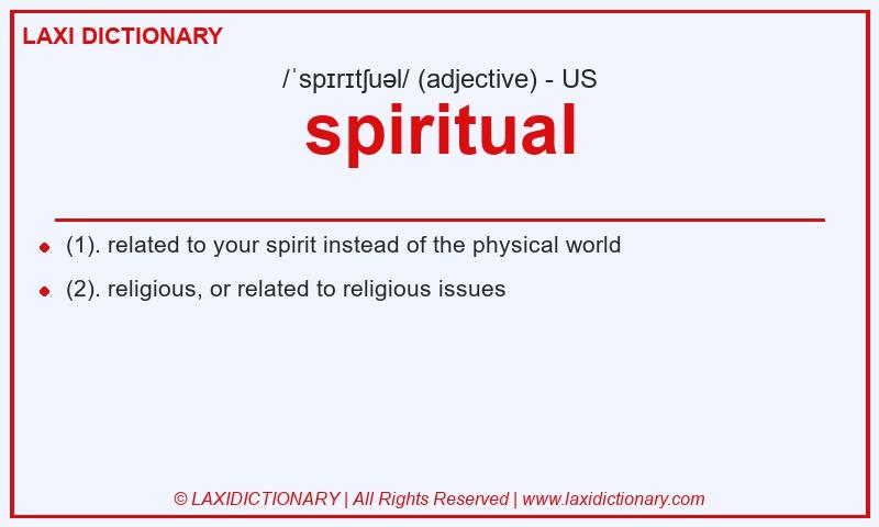 Definition spiritual in American English