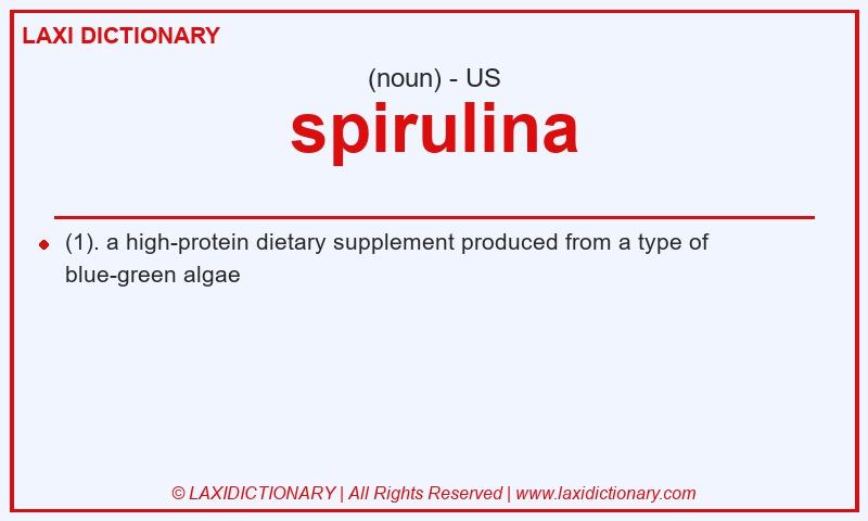 Definition spirulina in American English