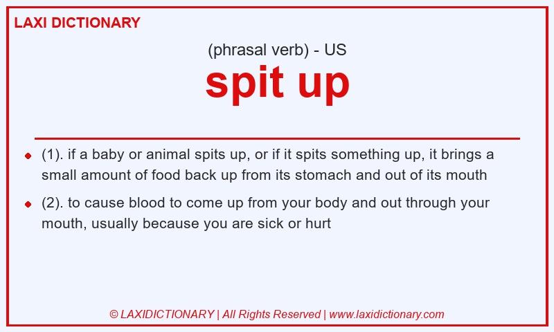 Definition spit up in American English
