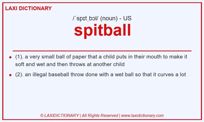 Definition spitball in American English