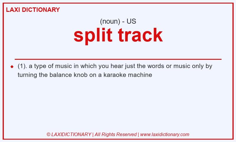 Definition split track in American English
