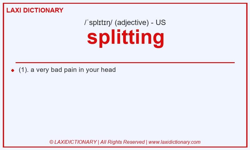Definition splitting in American English