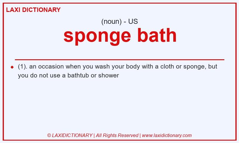 Definition sponge bath in American English